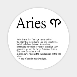 Aries Zodiac Sign Magnet